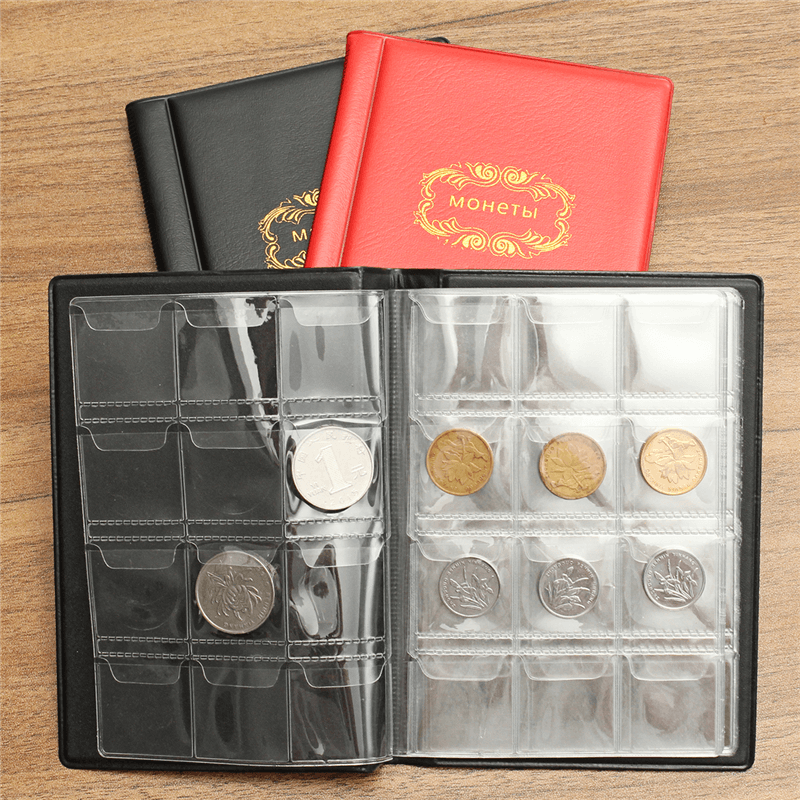 120 Coins Holders 3 Colors Collecting Collection Storage Money Coin Album Book Pockets Christmas Gifts - MRSLM