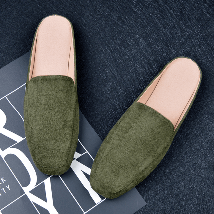 Large Size Pure Color Lightweight Casual Flats Loafers - MRSLM