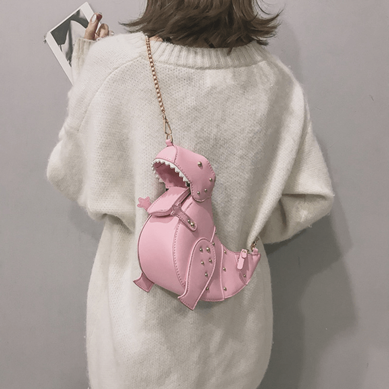 Women Chain Dinosaur Shape Cute Crossbody Bag - MRSLM