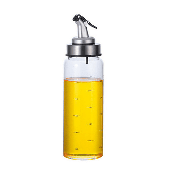 Portable Oil Dispenser Seasoning Bottles Dispenser with Scale Sauce Bottle Glass Storage Bottles for Oil Vinegar Kitchen Cooking Accessories - MRSLM