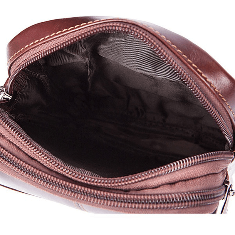 Women Genuine Leather Casual Business Vintage Crossbody Bag - MRSLM