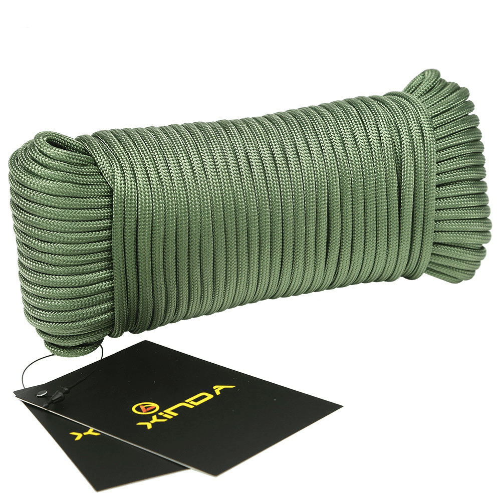 Xinda 31M Outdoor Climbing Safety Rope Rescue Survival Auxiliary Paracord String Cord 9 Cores - MRSLM