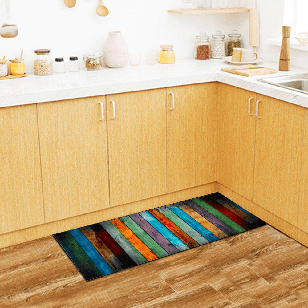 Colorful Rainbow Doormat Non-Slip Rug Soft Bath Mats Bathroom Supplies Carpet for Living Room - MRSLM