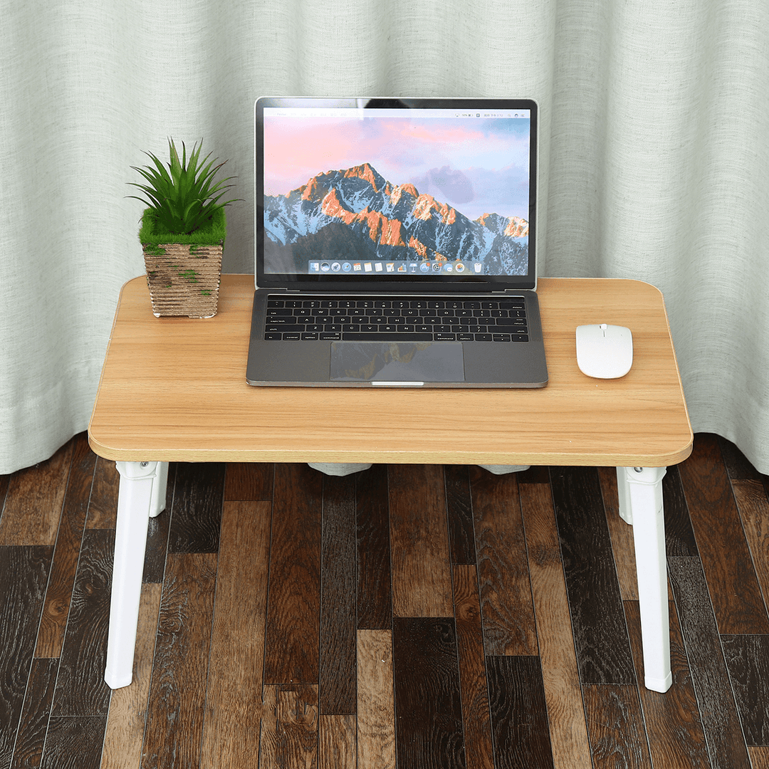Folding Small Table Computer Desk 60X40 Made of Walnut for Home Office - MRSLM