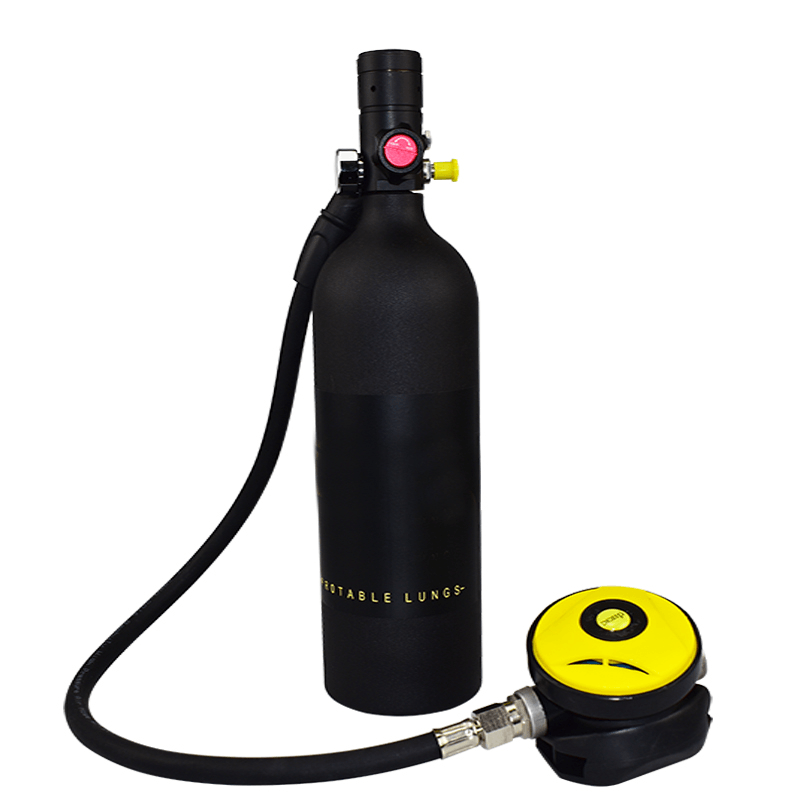 AUGIENB 1L Portable Mouthpiece Oxygen Cylinder Scuba Diving Tank Refill Pump - MRSLM