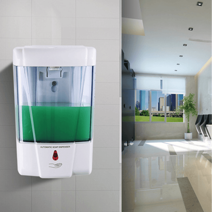 700Ml Automatic Sensor Soap Liquid Dispenser Touchless Wall Mounted Hotel Bathroom Accessory - MRSLM
