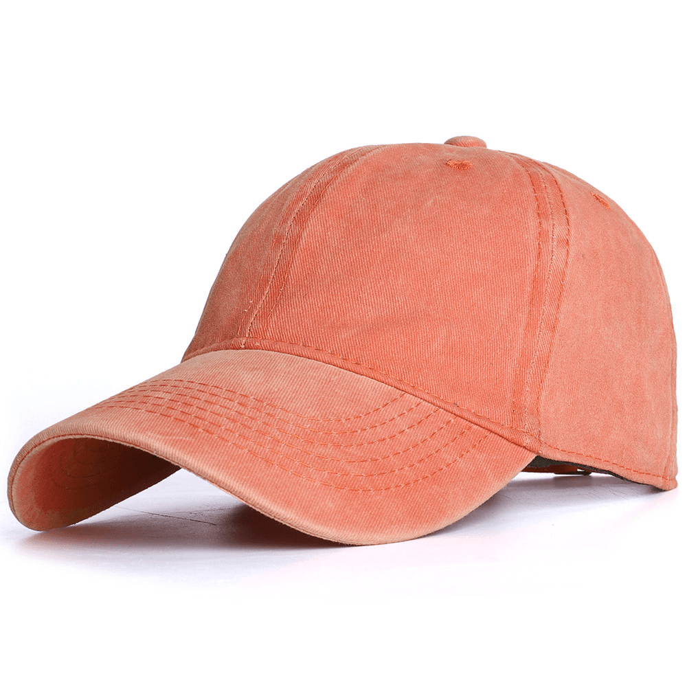 Washed Cotton Hat Summer Outdoor Peaked Cap Washed Baseball Cap Light Board Made Old Cowboy Sun Hat - MRSLM
