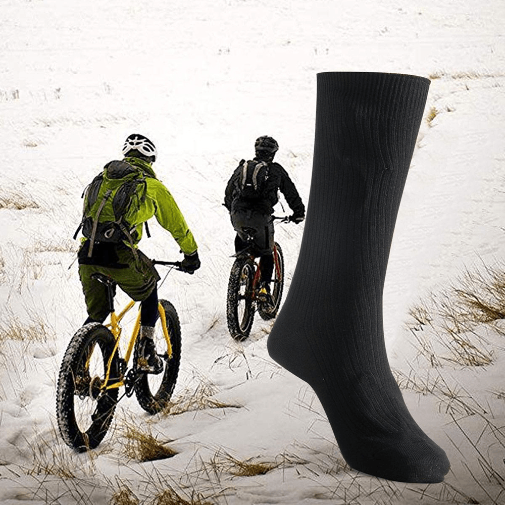 3V Cotton Heated Socks Sport Ski Socks Winter Foot Warmer Electric Warming Sock Battery Powered Warming Socks - MRSLM