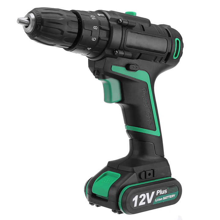 AC100-240V Electric Screwdriver Cordless Power Drill Tools Dual Speed/ Impact with Accessories - MRSLM