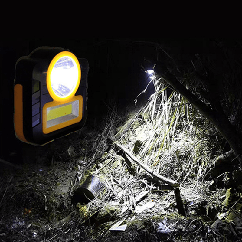 XANES® LED COB Solar Lamp Camping Light USB Portable Work Light Flashlight Lantern Emergency Outdoor Tent Light - MRSLM