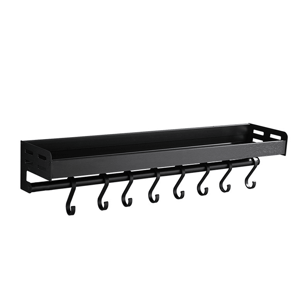 Aluminum Black Rack Storage Multifunctional Shelf Rack Organizer Arrangement for Home Kitchen Counter - MRSLM
