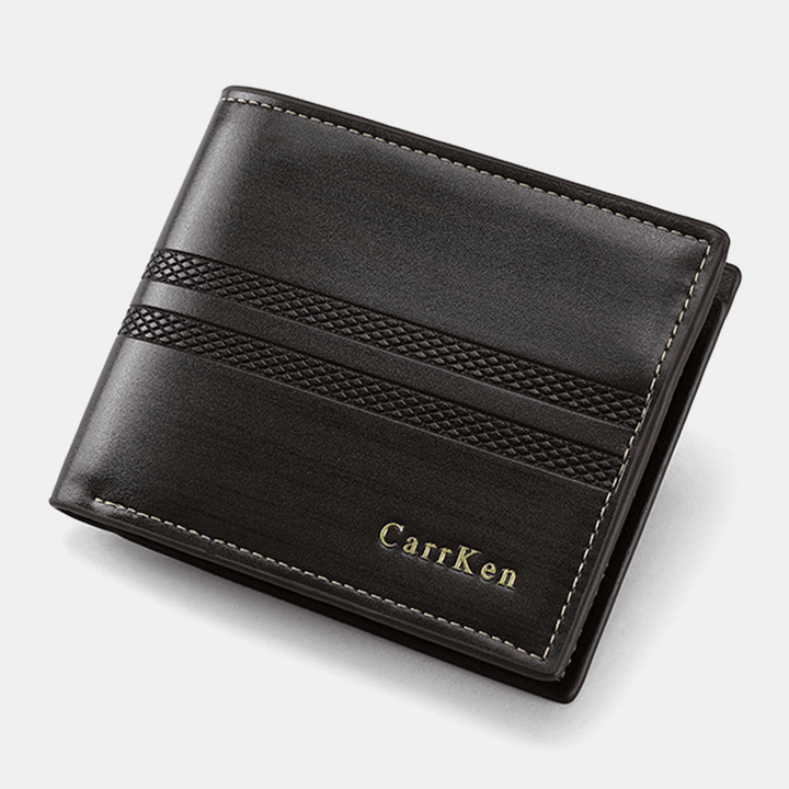 Men Faux Leather Fashion Wallet Card Holder - MRSLM