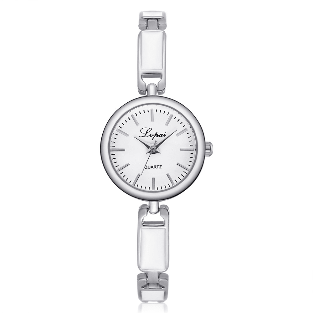LVPAI Stainless Steel Rhinestone Women Bracelet Watch Elegant Design Quartz Watch - MRSLM
