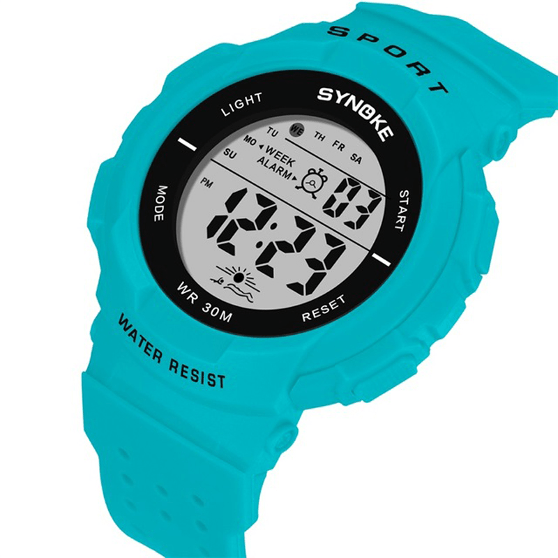 SYNOKE 9617 Fashion Watch 3ATM Waterproof EL Light Multiple Function Colorful LED Sport Digital Watch - MRSLM