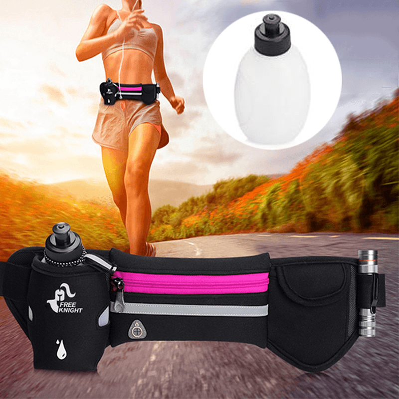 Free Knight Sports Reflective Waist Bag Bottle Pouch Iphone 7 plus Holder with Earphone Hole - MRSLM