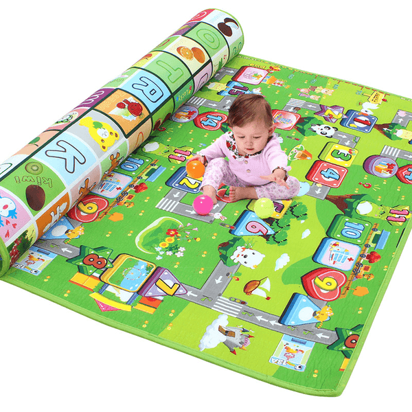 1.2/1.5/2X1.8M Waterproof Non-Slip Baby Kids Floor Play Mat Children Game Blanket Crawling Carpet Cushion Pad - MRSLM
