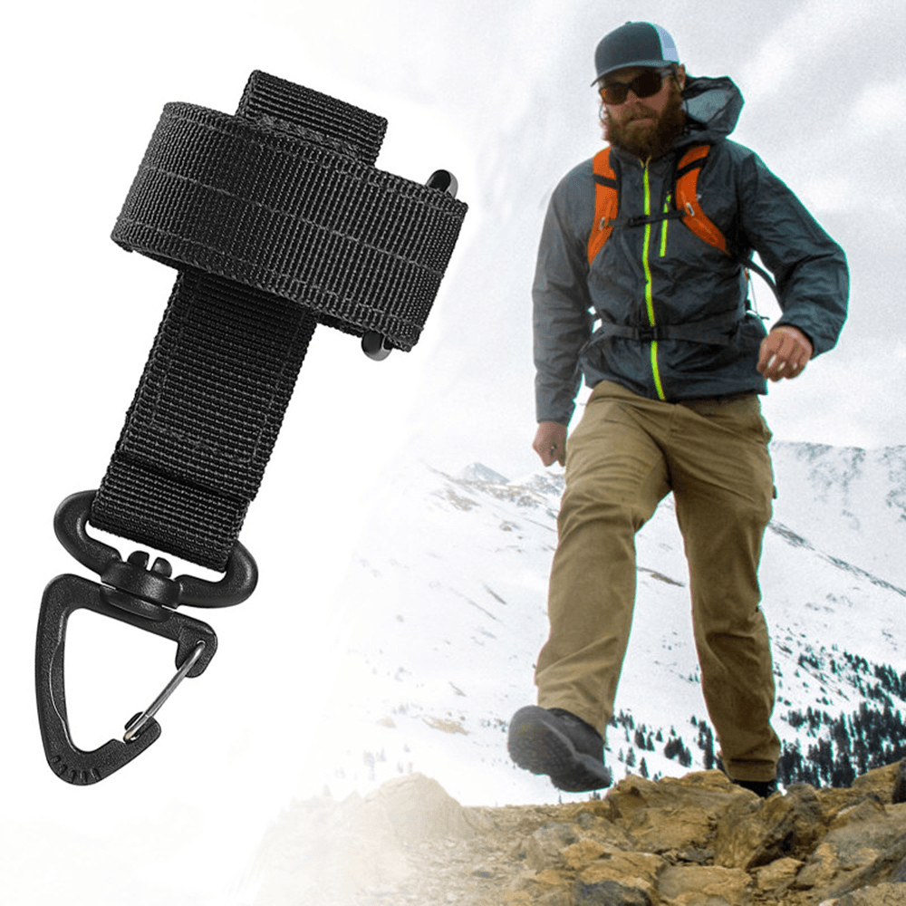 Multi-Purpose Gloves Hook Tactical Safety Climbing Rope Storage Buckle Adjustable Anti-Lost Camping Hanging Buck - MRSLM