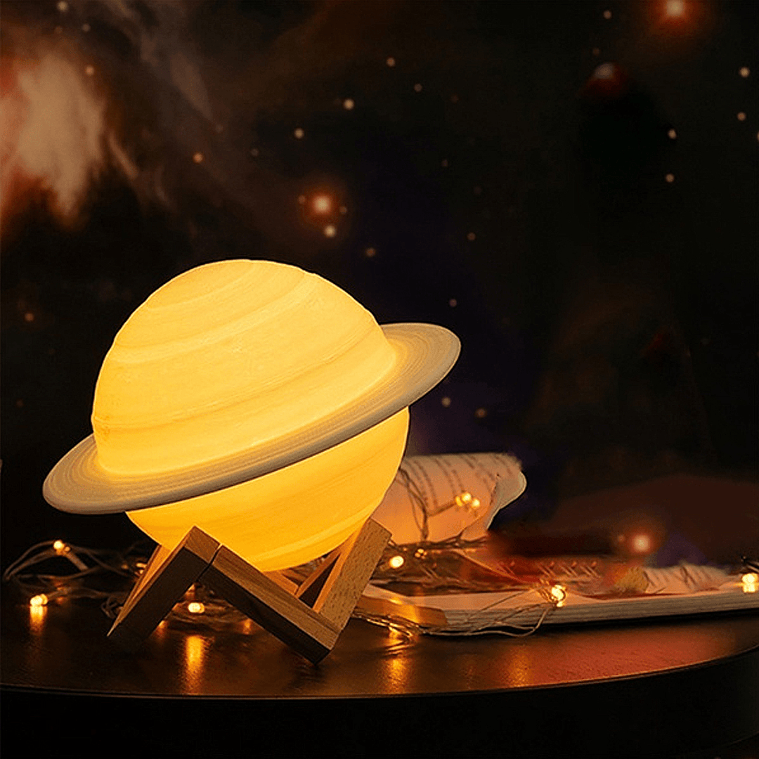 3D LED USB Saturn Star Light Sleep Romantic Starry Night Sky Desk Lamp Remote Control - MRSLM