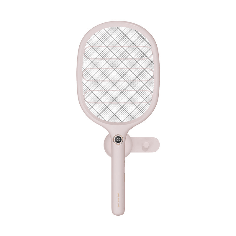 LIBERFEEL 2-In-1 Electric Fly Mosquito Swatter 1800Mah Usb/Magnetic Rechargeable 3-Layer Safety Mesh Bug Zapper Racket LED Night Light Camping Travel - MRSLM