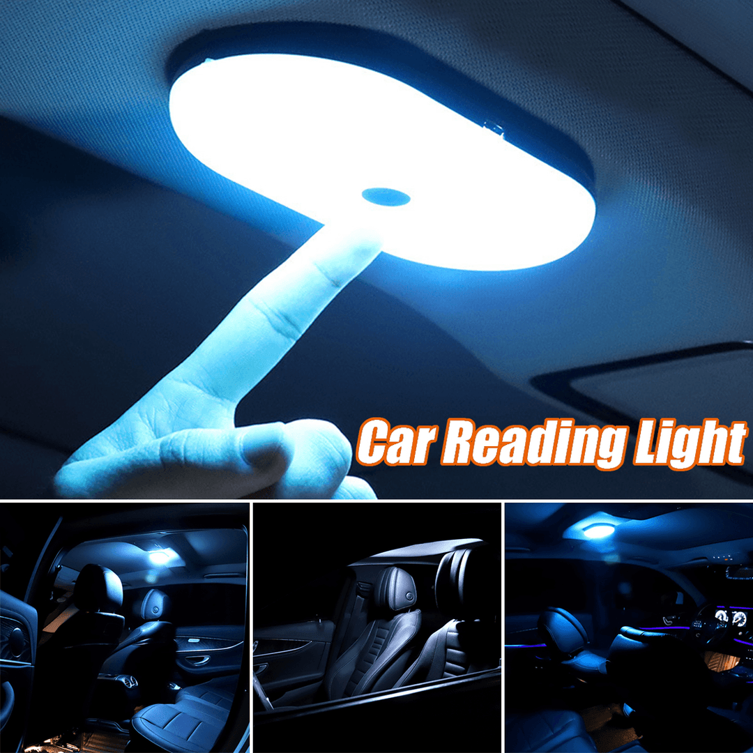Car Roof Interior LED Reading Light Magnet Ceiling Lamp USB Convertible Light - MRSLM