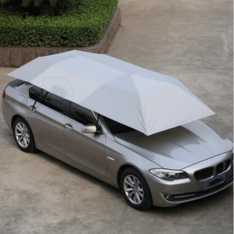 400X210Cm Rooftop Tent Folded UV Oxford Cloth Car Umbrella Waterproof Car Tent Sunshade Movable Carport Canopy for Outdoor Camping Tent - MRSLM