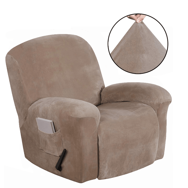 Recliner Cover Non Slip Stretch Suede Couch Armchair Chair Covers Protector - MRSLM