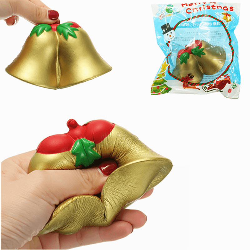 Chameleon Squishy Christmas Jingle Bell Slow Rising Toy with Packaging Kids Christmas Gift Decor - MRSLM
