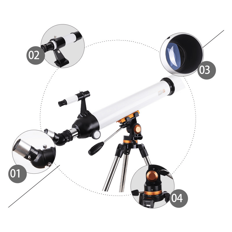 LUXUN 210X Astronomical Telescope High Magnification HD Stargazing Large-Diameter Telescope Children'S Adult Gifts with Storage Bag - MRSLM