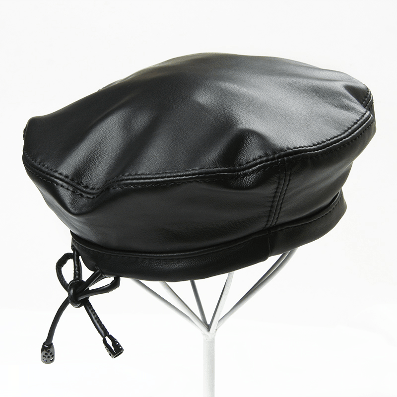 Avant-Garde Sheepskin Elasticated Trendy Painter Hat - MRSLM
