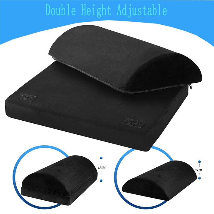 Office Foot Rest Double-Layer Detachable Foot Rest under the Table Foot Pedal Inner Core Is High-Elastic Sponge Can Be Used to Relieve Physical Fatigue - MRSLM