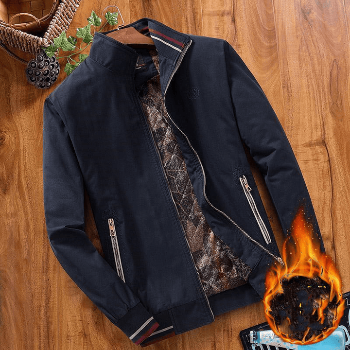 Plus Velvet Thick Middle Aged Men Jacket Winter - MRSLM