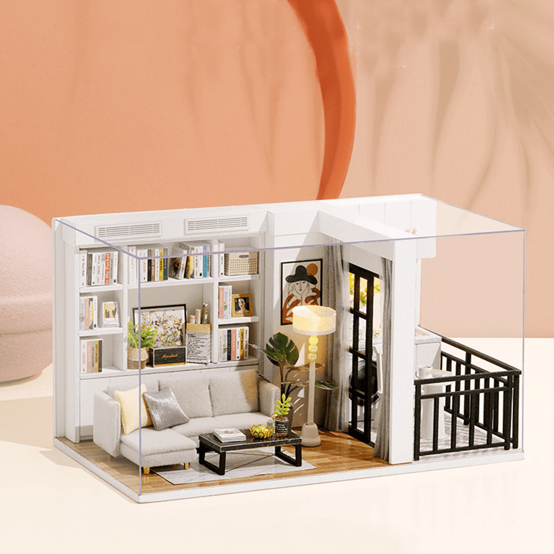 1:32 DIY Doll House Handmade Wooden Doll House Toy for Kids Birthday Gift Home Decoration Collection - MRSLM