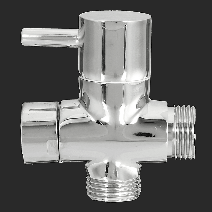 Brass 3 Ways T-Adapter Diverter Valve Water Pipe Switching Valve Faucet Accessory - MRSLM