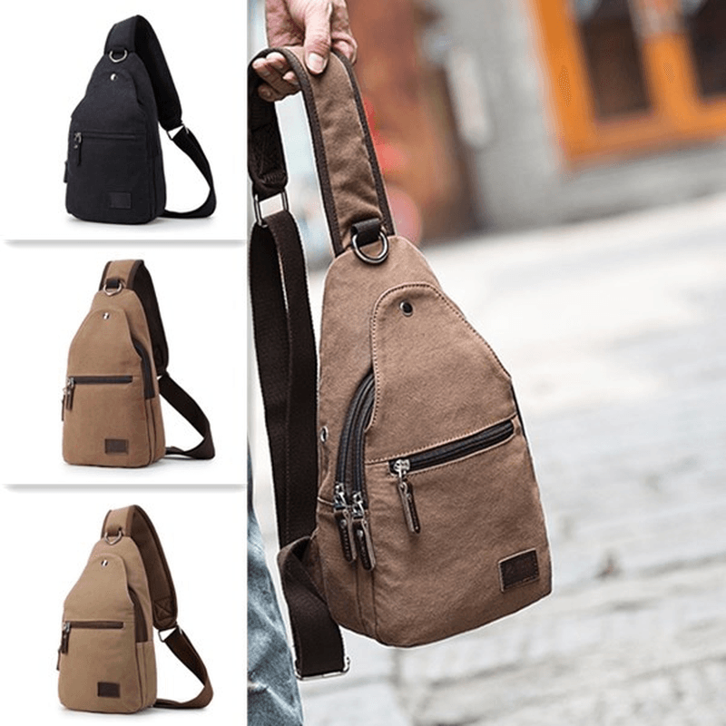 Vintage Canvas Casual Outdoor Travel Chest Bag - MRSLM