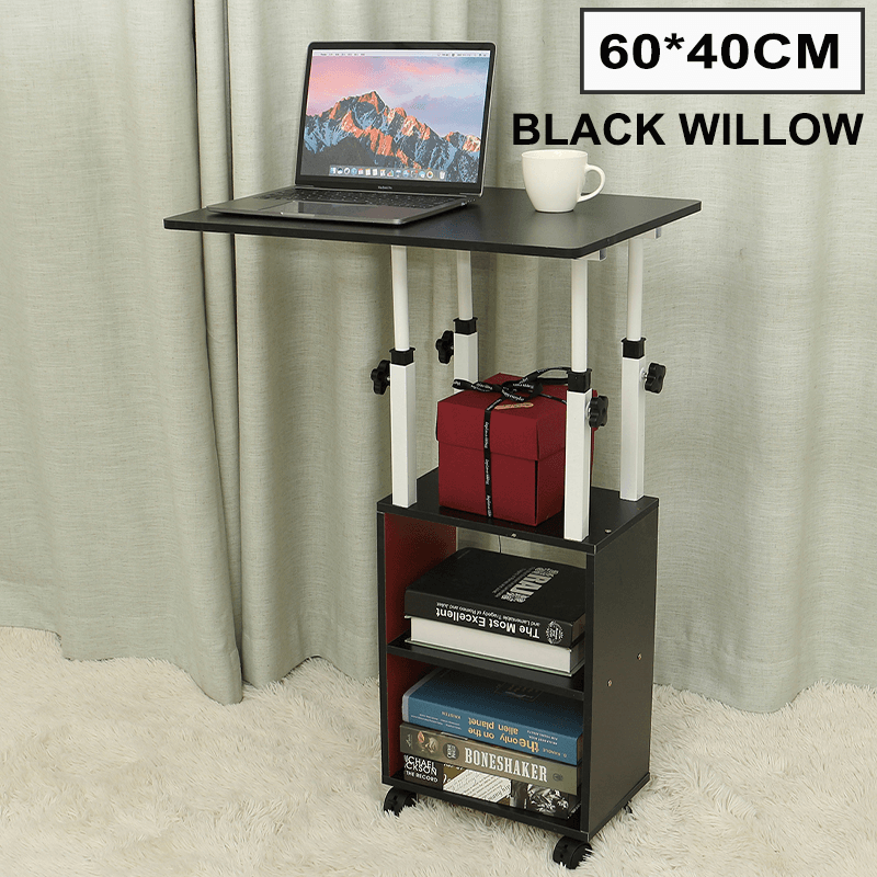 Bedside Table Movable Simple Small Table Bedroom Home Simple Student Lifting Dormitory Table for Home Office - MRSLM