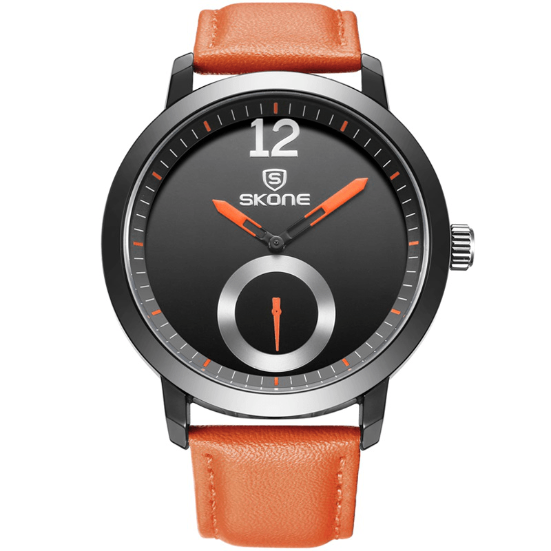 SKONE 5015 Men Women Quartz Watches Water Resistant Leather Business Leisure Wrist Watch - MRSLM