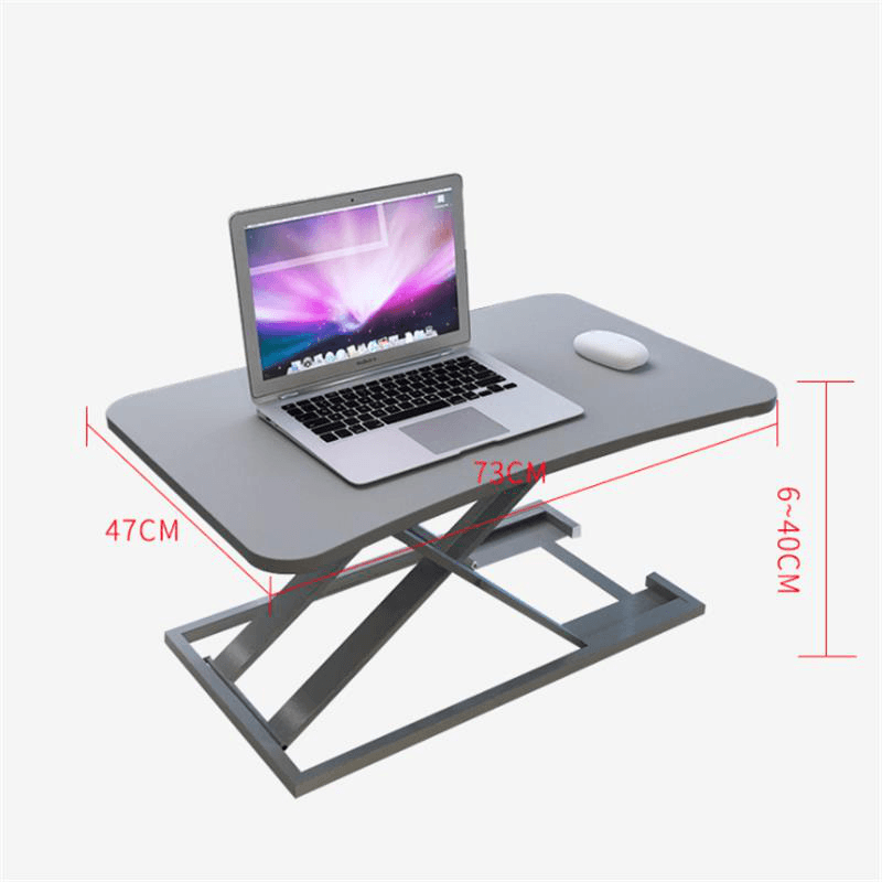 BAIZE 29"X18" Heigh Adjustable Standing Desk Sit to Stand Laptop Desk Computer Laptop Stand Fiberboard Steel for Home Office Study - MRSLM