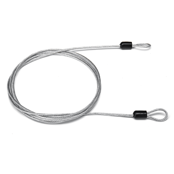 59 Inch Steel Wire Security Loop Cable Lightweight Bicycle Scooter U-Lock Rope 49 Strands - MRSLM