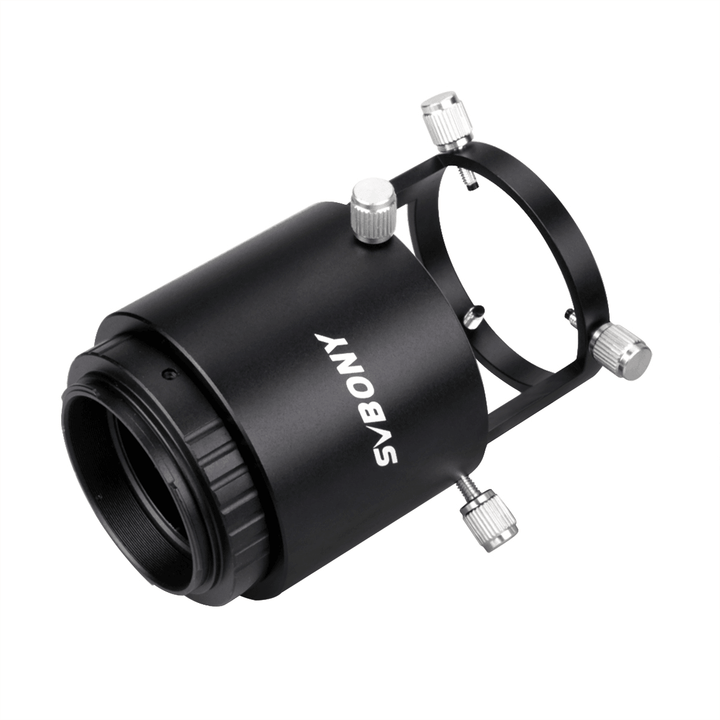 SVBONY Spotting Scope Camera Adapter Extensionable Two Tube Construction Fits Spotting Scope Eyepiece Outer Diameter 49Mm to 58Mm Black Metal for Canon SLR Cameras - MRSLM