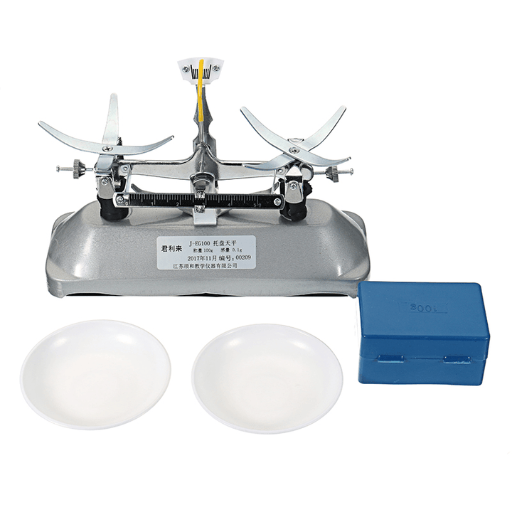 100G/0.1G Table Balance Scale Mechanical Scale with Weights School Physics Teaching Tool - MRSLM