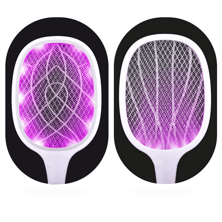10/6LED Electric Flies Mosquito Swatter 3000V anti Mosquito Fly Bug Zapper Racket Rechargeable Summer Trap Flies - MRSLM