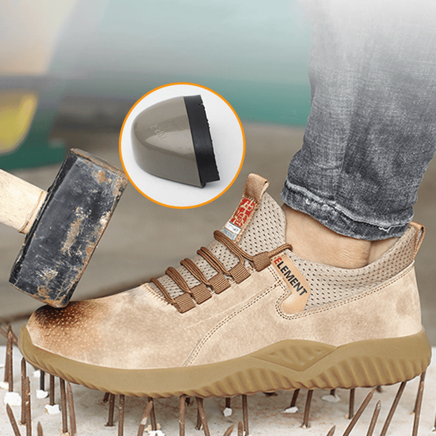 Steel Toe Puncture Proof Slip Resistant Safety Work Shoes - MRSLM