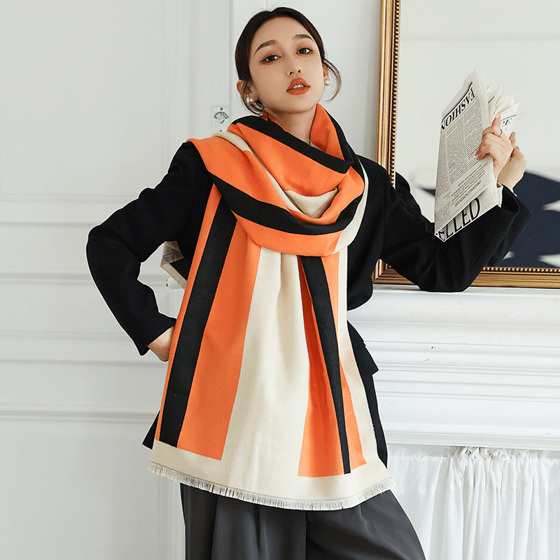 Star Thick Warmth Cashmere Korean Spring and Autumn Ladies Scarf - MRSLM