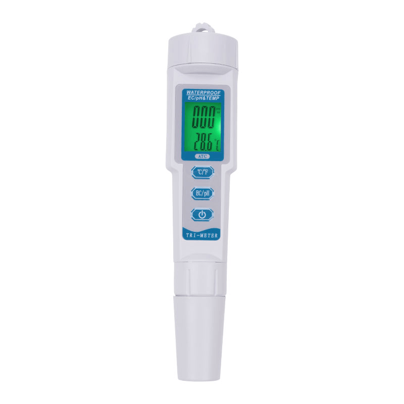 3 in 1 PH-983 EC PH Water Quality Tester Pen Backlight Digital PH Meter Probe for Aquarium Swimming Pool Laboratory - MRSLM