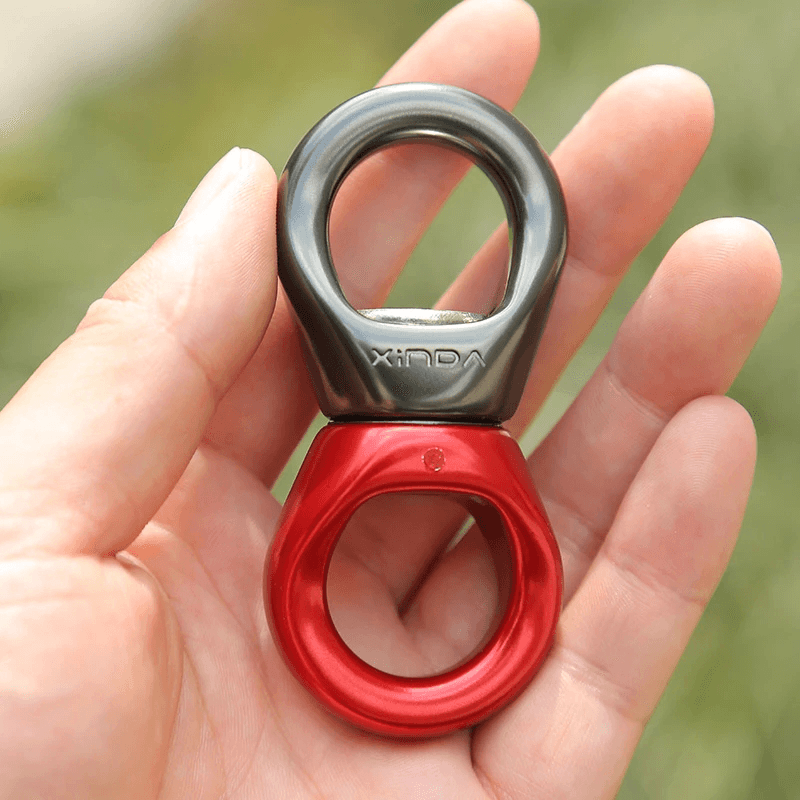 XINDA 30KN Outdoor Universal Ring High Quality Aluminum Swing Swivel for Anchoring Yoga Climbing - MRSLM