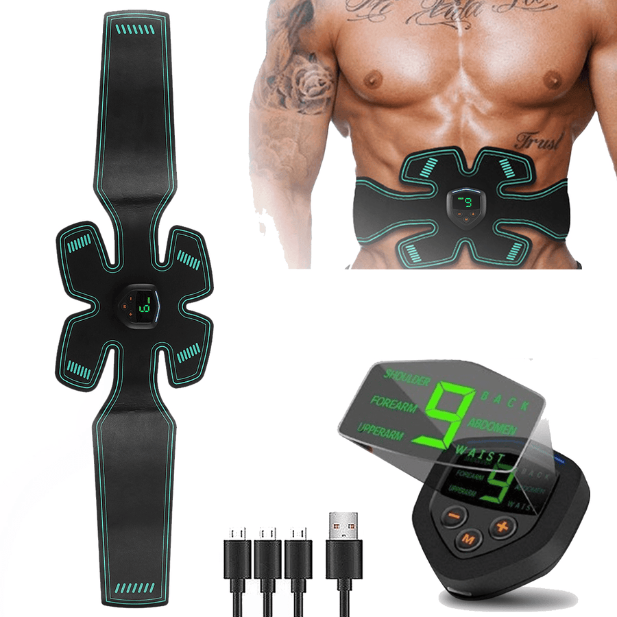 KALOAD Electric Abdominal Muscle Trainer USB Rechargeable Body Beauty Stimulator - MRSLM