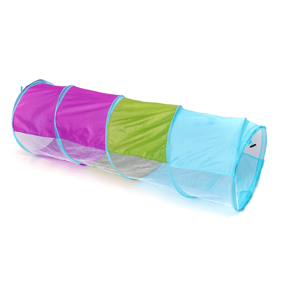Foldable Kids 46X150Cm Play Climbtunnel Toy for Children Mesh Window＆Bag Home - MRSLM