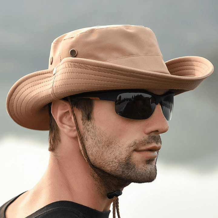 Men Women Summer Visor Bucket Hat Fisherman Hat Outdoor Climbing Breathable Sunscreen Cap - MRSLM