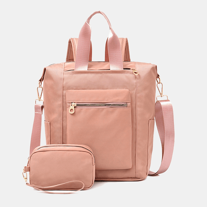 Large Capacity Waterproof Handbag Shoulder Bag Backpack with Clutches Bag for Women - MRSLM