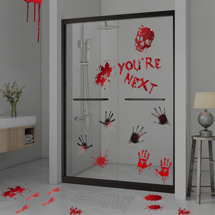 Halloween DIY Wall Window Refrigerator Stickers Halloween Horror Scary Props Decoration Party Supplies - MRSLM